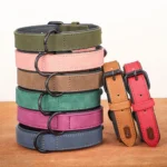 2pcs Large Adjustable Genuine Leather Dog Collar - Image 4