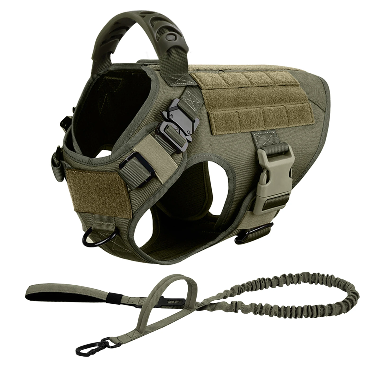kf-S28ddd94b378a4593bbdfd08692dd7dbcO 1050D Tactical Dog Harness & Leash Set - Image 1