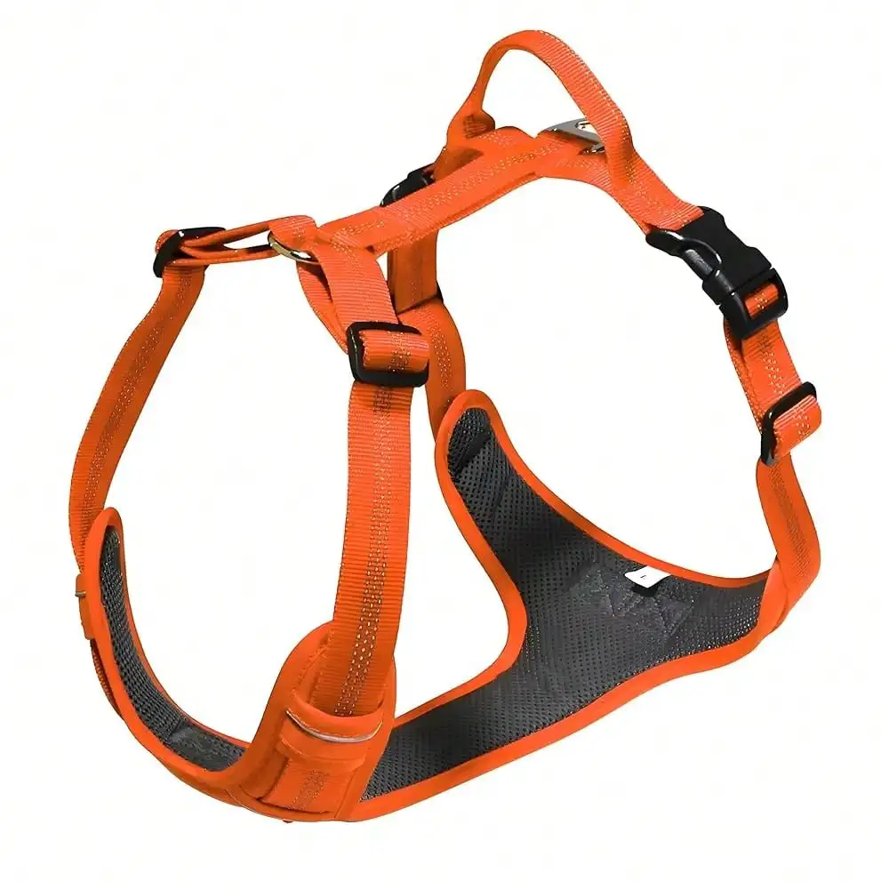 kf-S48e3179fe76746058e15cf77477e3774G XL Orange No-Pull Dog Harness - Image 1
