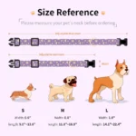 Adjustable Moon Print Cotton Dog Collar - Image 3