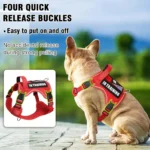 Pink Reflective Tactical Dog Harness Set - Image 5
