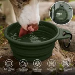 Silicone Travel Dog Bowl With Steel Rim - Image 3