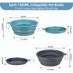 1500ML XL Collapsible Pet Bowls 2-Pack - Image 5