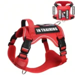 Pink Reflective Tactical Dog Harness Set