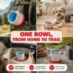 Collapsible 400ML Clip-On Travel Pet Bowl - Image 3