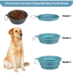 1500ML XL Collapsible Pet Bowls 2-Pack - Image 3