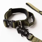 Green Tactical Adjustable Dog Collar with Quick-Release Buckle - Image 5