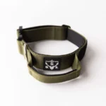 Green Tactical Adjustable Dog Collar with Quick-Release Buckle - Image 3