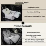 Water-Resistant, Machine Washable Premium Dog Car Seat Travel Bed for Small Pets - Image 6