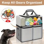 Dual Layer Dog Travel Bag with Bowls & Containers - Image 4