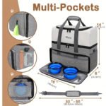 Dual Layer Dog Travel Bag with Bowls & Containers - Image 3