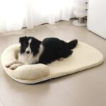 Breathable Large Dog Bed with Pillow Ice Silk Fabric - Image 3
