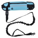 Reflective Sports Belt Bag Leash Set - Sky Blue