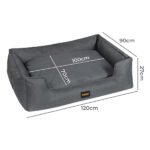 Waterproof Pet Dog Calming Bed - Grey - Image 2