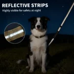 Tactical Reflective Dog Leash with Bungee Shock Absorber & Dual Handles - Image 5