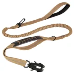 Tactical Reflective Dog Leash with Bungee Shock Absorber & Dual Handles - Image 2