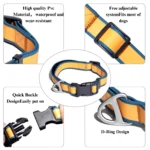 Waterproof Dog Collar with Reinforced Control Handle & Heavy-Duty D-Ring - Image 5