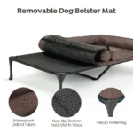 49-Inch XL Elevated Cooling Dog Bed with Removable Bolster Mat - Image 3