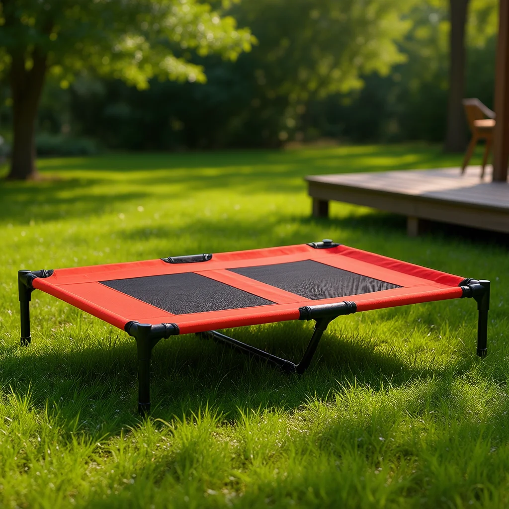 kf-S50afe72eb1c748d29e6d17a3e8329fa4k Elevated Cooling Dog Bed with Breathable Mesh & Sturdy Frame - Image 1