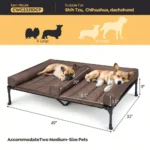 49-Inch XL Elevated Cooling Dog Bed with Removable Bolster Mat - Image 5