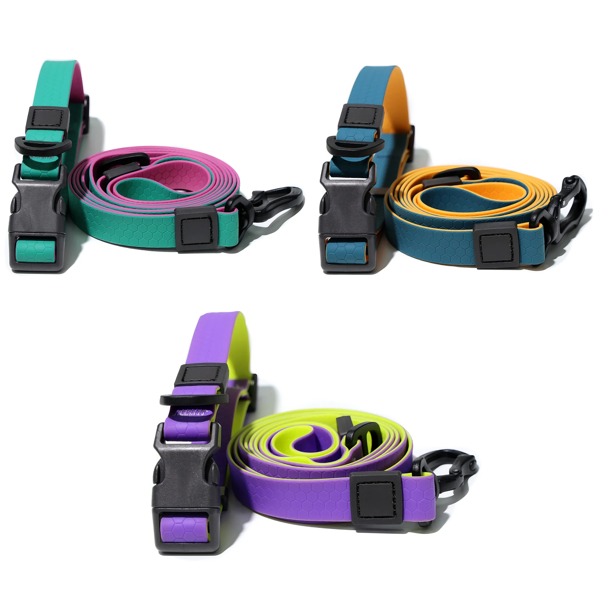kf-S8f61e5c3a8f345e59beb8777b20a2c8e8 Waterproof PVC Dog Collar & Leash Set with Heavy-Duty Swivel Clip - Image 1