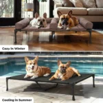 49-Inch XL Elevated Cooling Dog Bed with Removable Bolster Mat - Image 6