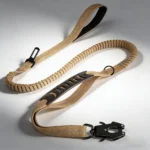 Tactical Reflective Dog Leash with Bungee Shock Absorber & Dual Handles
