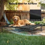 49-Inch XL Elevated Cooling Dog Bed with Removable Bolster Mat - Image 4