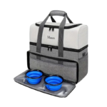 Dual Layer Dog Travel Bag with Bowls & Containers