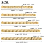 Cuban Chain Dog Collar 316 Stainless Steel in Gold or Silver - Image 6