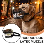 Werewolf Dog Muzzle Mask with Open Teeth and Elastic Strap - Image 5