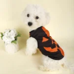 Funny Pumpkin Print Dog Shirt for Halloween - Image 4