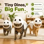 Slip-On T-Rex Skeleton Pet Costume with Skull Hood and Tail - Image 2
