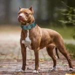 Brown Black or Green Genuine Leather Dog Collar with Metal Spikes - Image 5