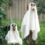 Ghost Cape Costume with Witch Hat for Halloween Dogs - Image 6