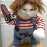 Upright Doll Costume for Small Dogs and Cats with Foam Knife - Image 3