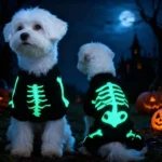 Glow in the Dark Skeleton Jumpsuit for Small and Medium Dogs - Image 2