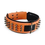 Thickened Leather Dog Collar with Rivets for Bully Breeds - Image 5