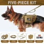 Breathable Nylon Dog Harness Set with Collar and Leash - Image 2