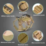 No-Pull Tactical Dog Harness Vest for Medium and Large Dogs - Image 4
