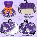 Halloween Dog Dress with Bow in Pumpkin, Witch or Bat Style - Image 5