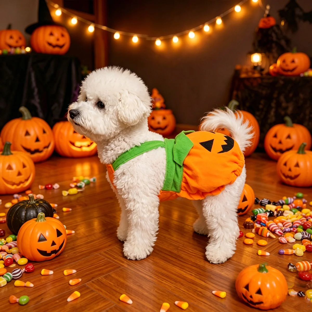 kf-Sa3a0a99f1e8c4941b6cb800577c27d5bd Cartoon Pumpkin Overalls for Pets with Adjustable Fit - Image 1