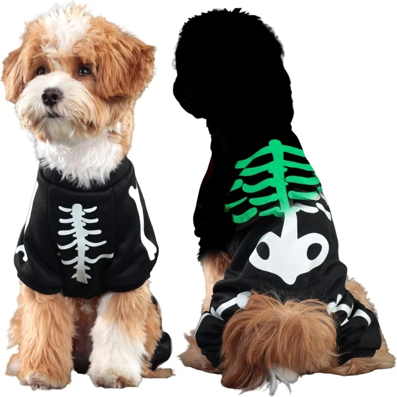 kf-Saec33a275b784c7ab533d35e23c62b28i Glow in the Dark Skeleton Jumpsuit for Small and Medium Dogs - Image 1
