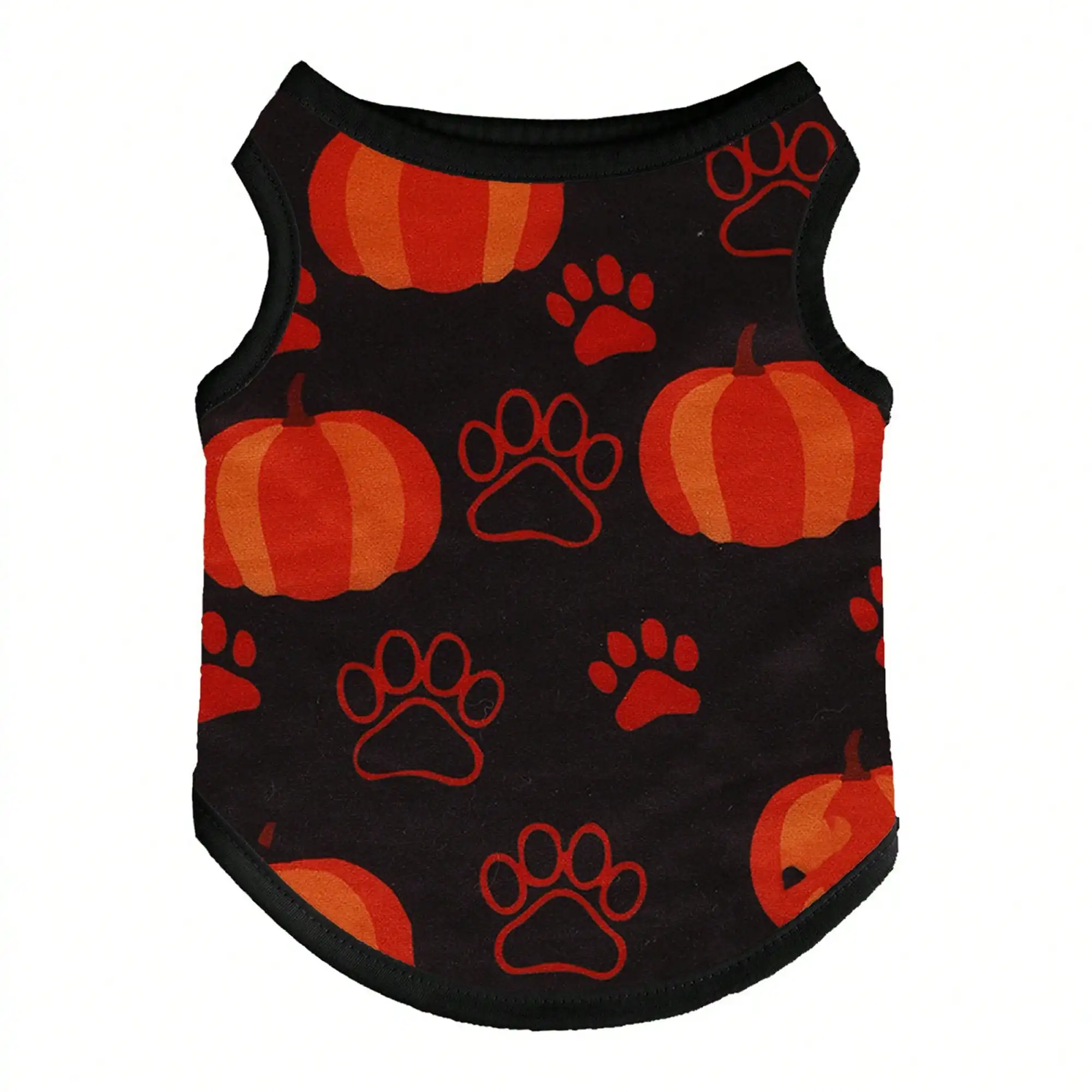 kf-Sb35d3043dac3463391cc8014b493d1e4X Funny Pumpkin Print Dog Shirt for Halloween - Image 1