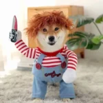 Upright Doll Costume for Small Dogs and Cats with Foam Knife - Image 2